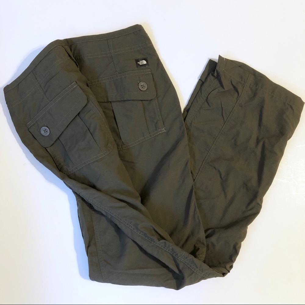 The North Face olive green hiking camping pants 4
